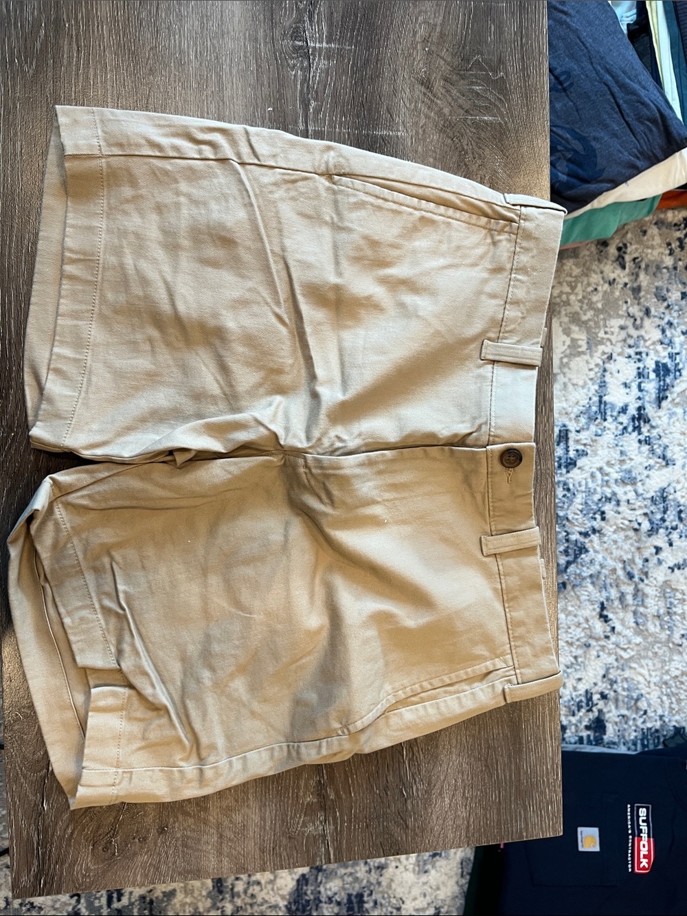 J. Crew Men’s Khaki Flat-Front Shorts - Beige